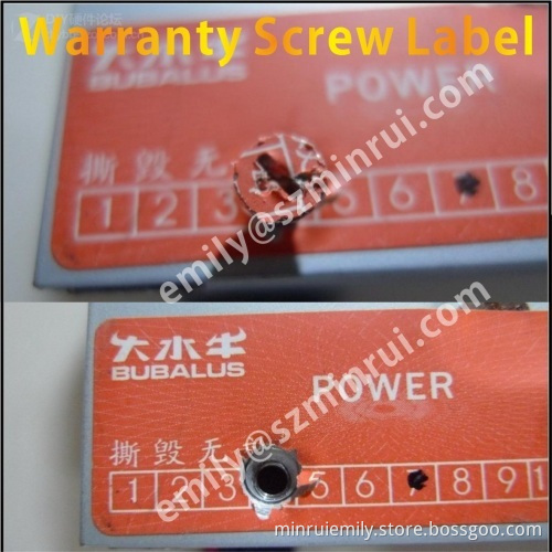 Orange Background Security Egg Shell Labels,orange Warranty Seal Stickers,destruct Warranty Screw Labels